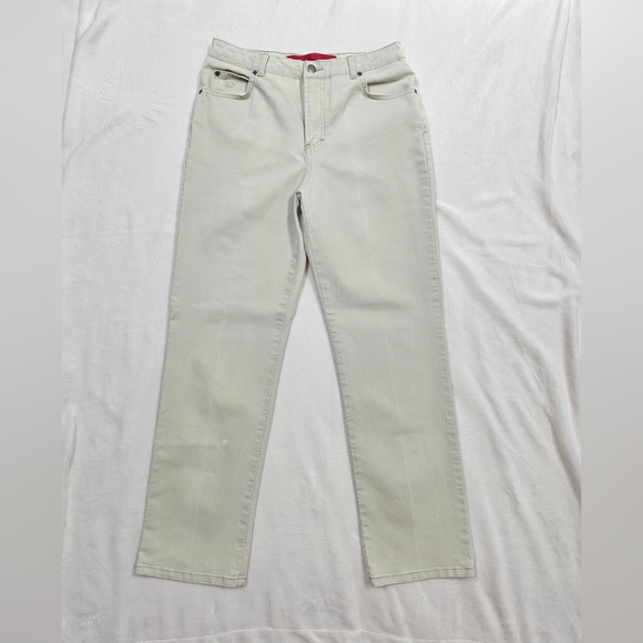 90s Cream Mom Jeans - Picture 1 of 5